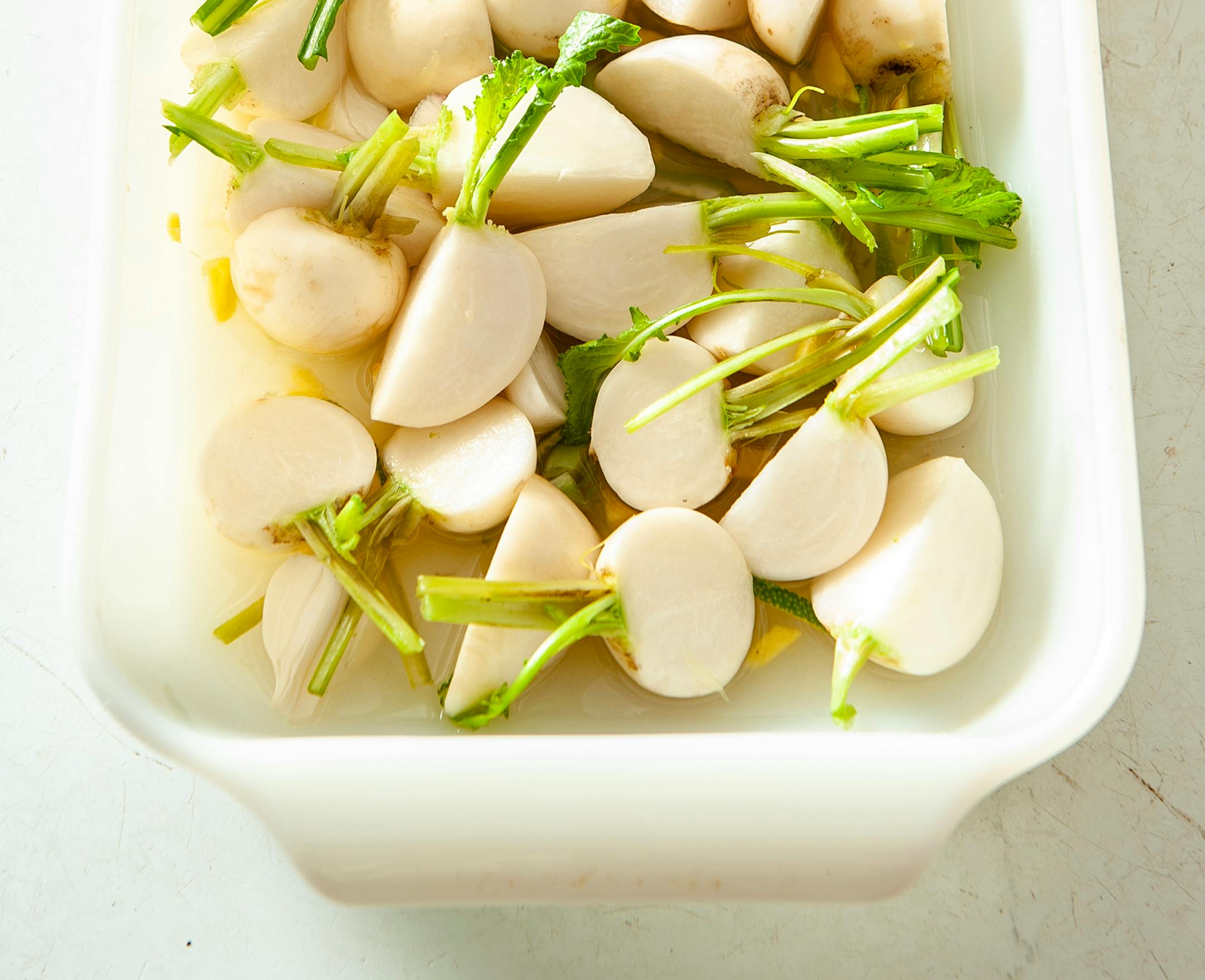 Ginger Pickled Turnips