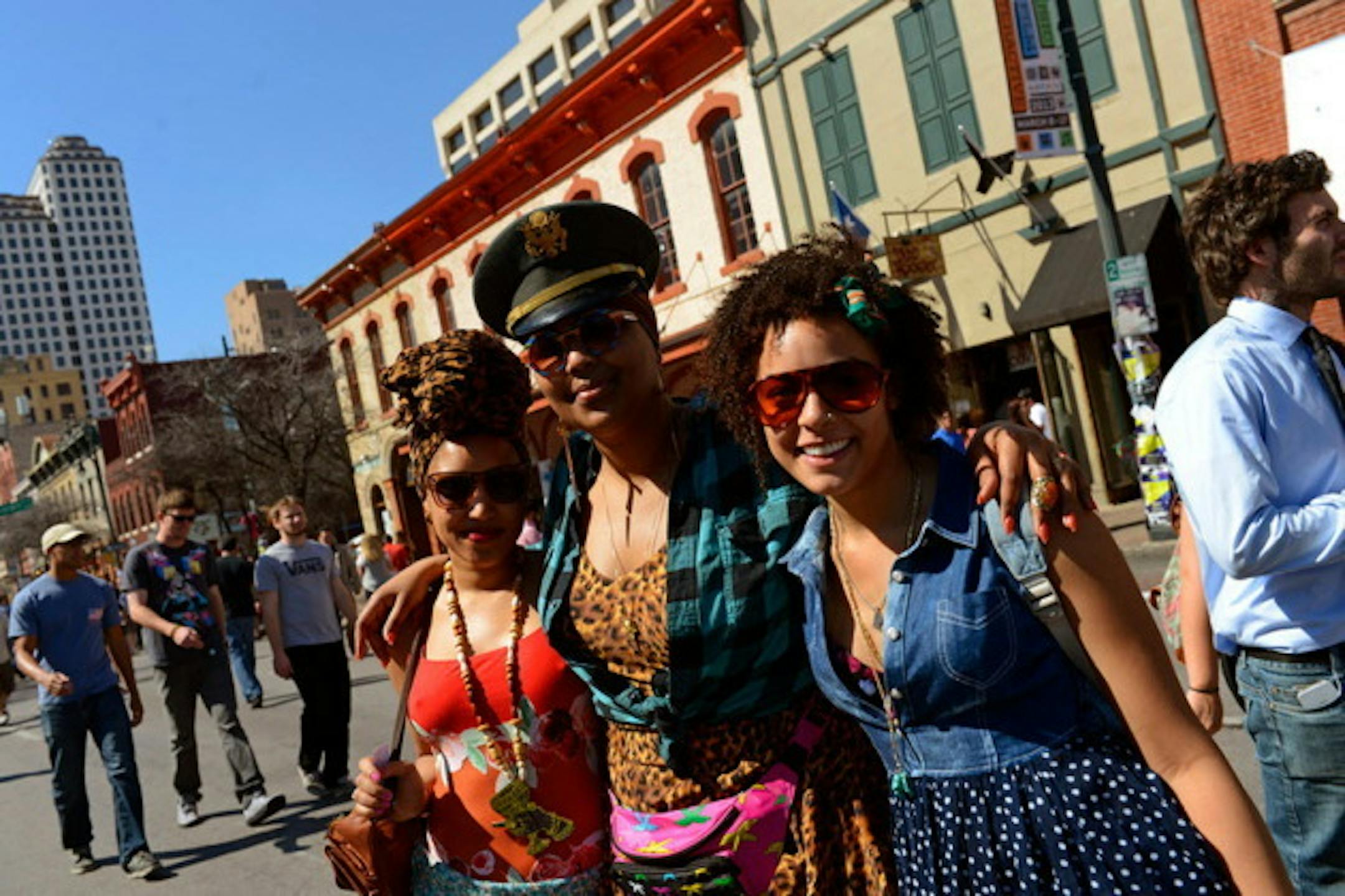 The Chalice's Sophia Eris, Lizzo and DJ Spacebar walked the runway known as Sixth Street during March's South by Southwest Music Conference in Austin, Texas. / Photo by Tony Nelson