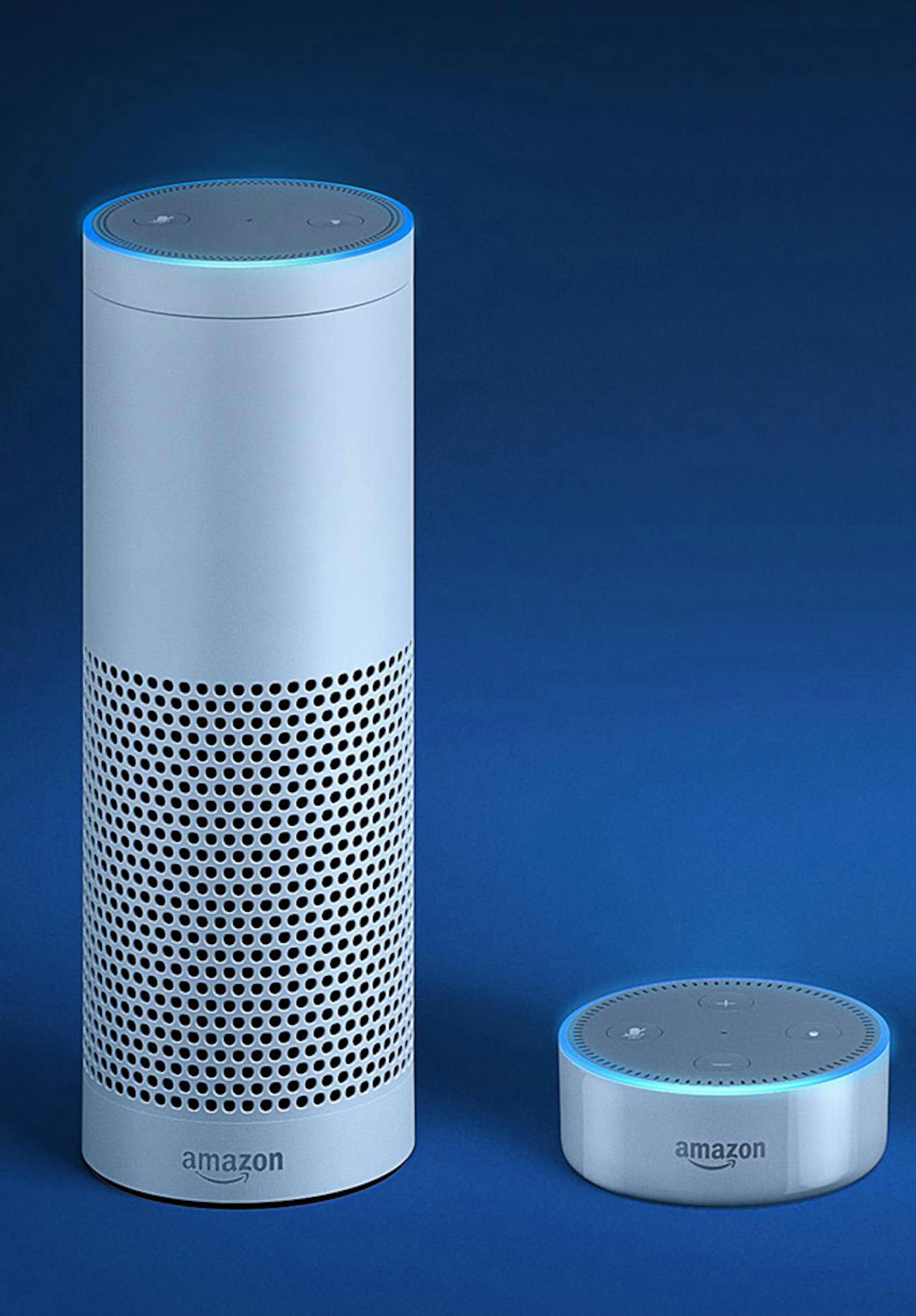Amazon's smart speakers, Echo and Echo Dot, are voice-controlled, can play music and act as smart-home hubs to control other smart devices in the house. An alternative to Google Home, they can also answer questions and read the news, traffic and weather reports, along with many other features. Echo, $180, Echo Dot, $50, www.amazon.com (Amazon) ORG XMIT: 1205604