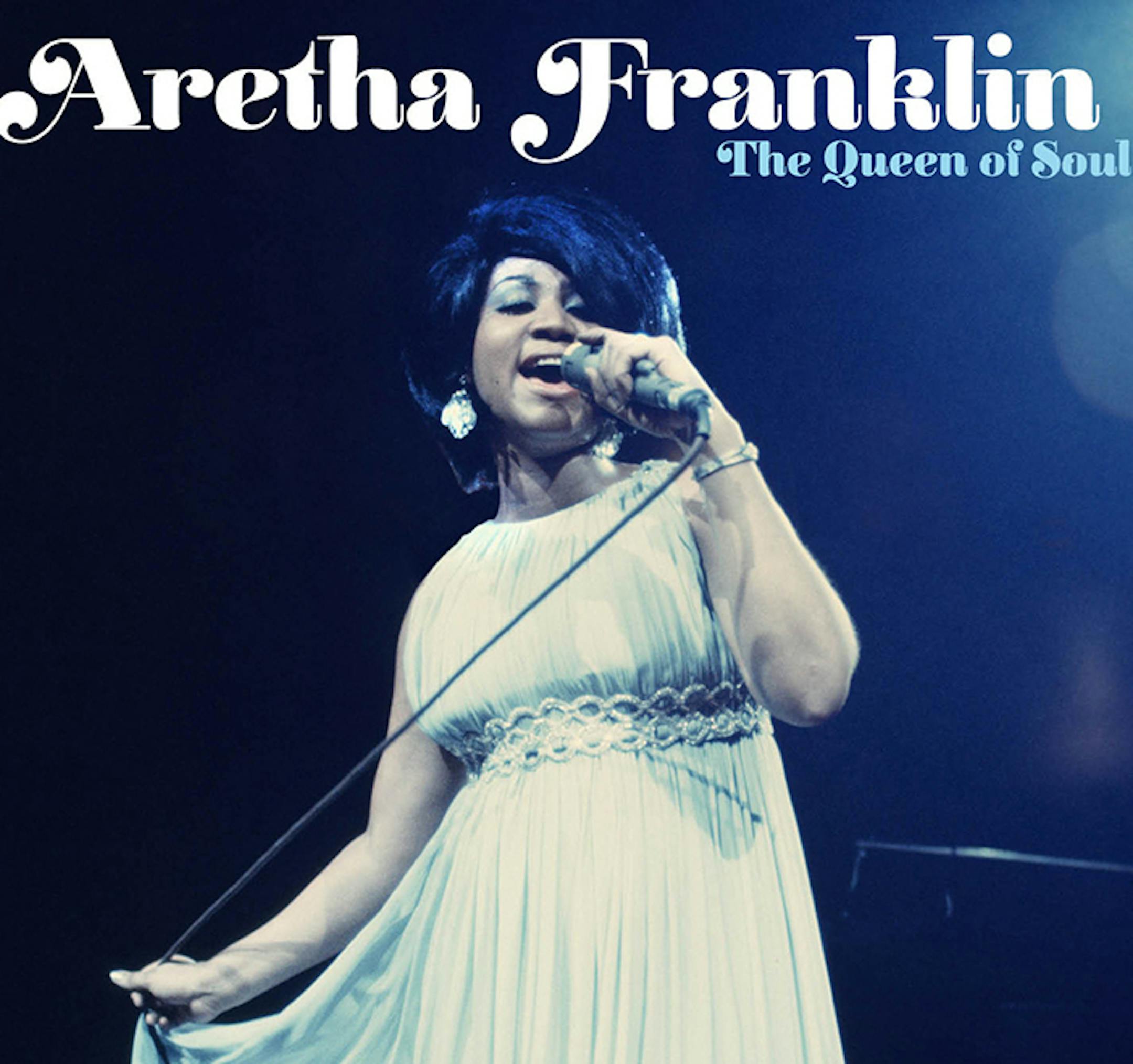 Aretha Franklin's CD cover "The Queen of Soul."