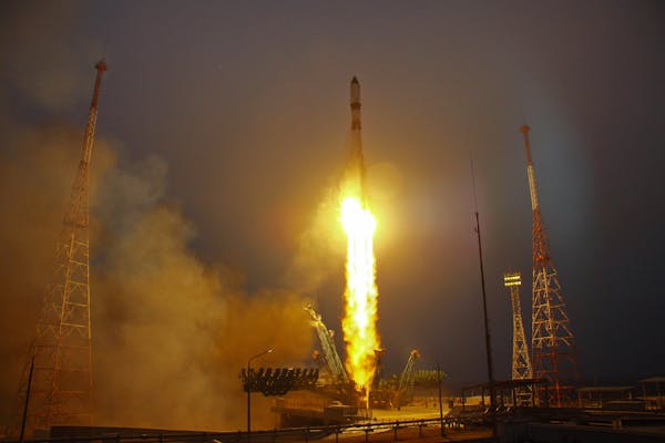 A Russian launch destined for the International Space Station last week. Reports in Washington suggest that Russia is separately developing a space-ba