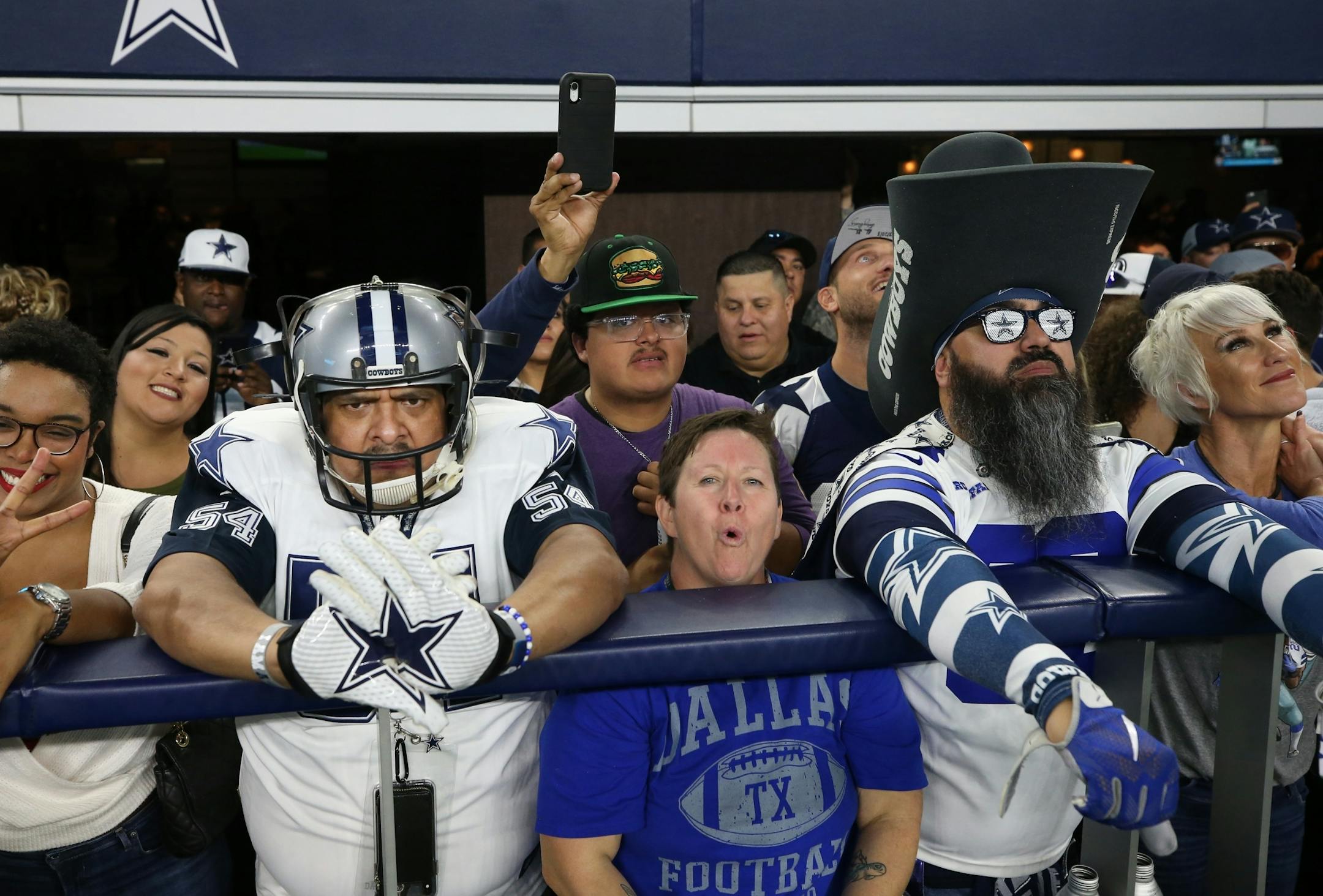 Cowboys fans cheered for their team in the third quarter at AT&T Stadium.