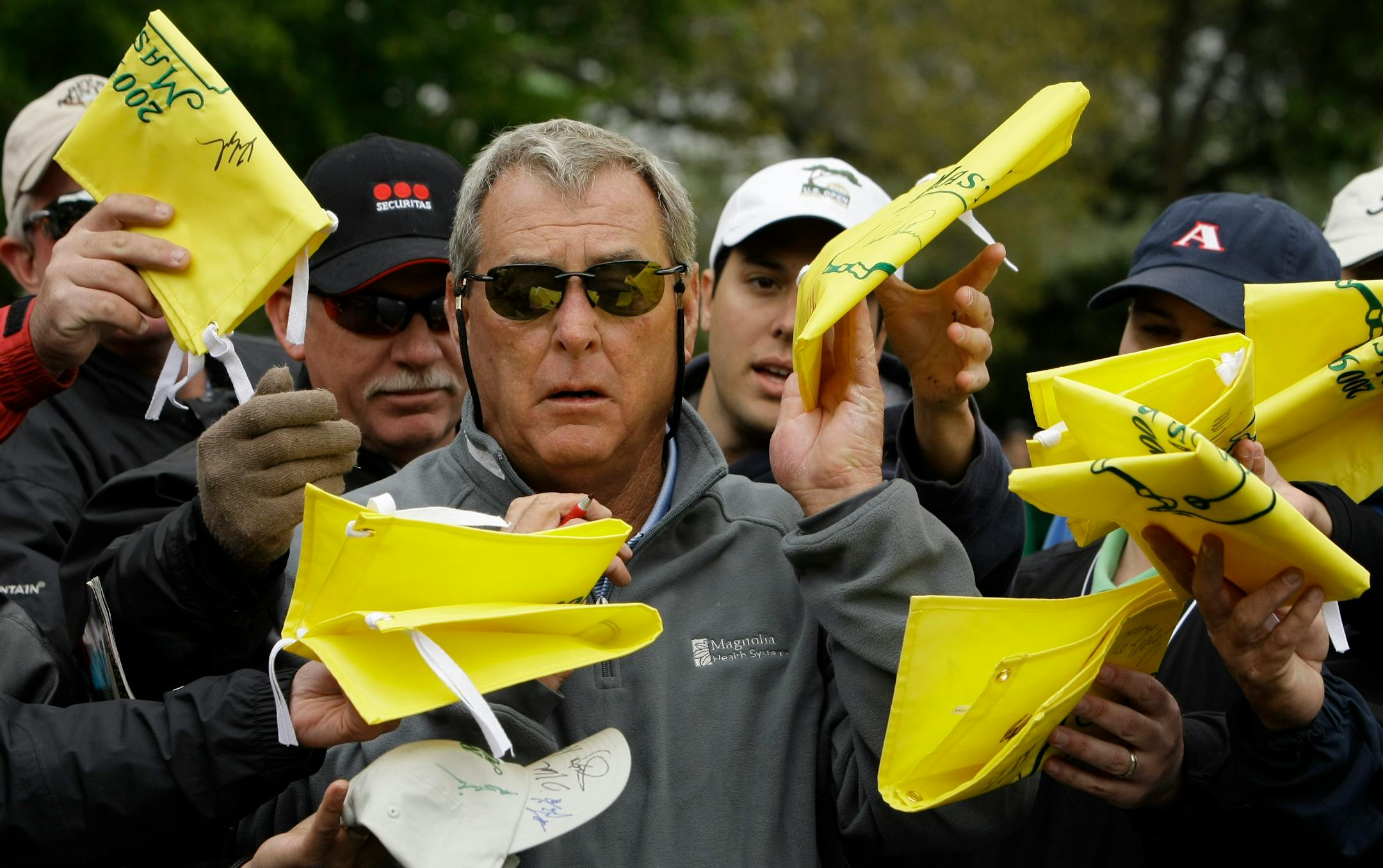 Fuzzy Zoeller always has been popular at the Masters, and he'll take his fun-loving approach to the 3M Championship for the 10th time this weekend. Fuzzy Zoeller signs autographs before his practice round for the Masters golf tournament at the Augusta National Golf Club in Augusta, Ga., Tuesday, April 7, 2009. (AP Photo/Chris O'Meara)