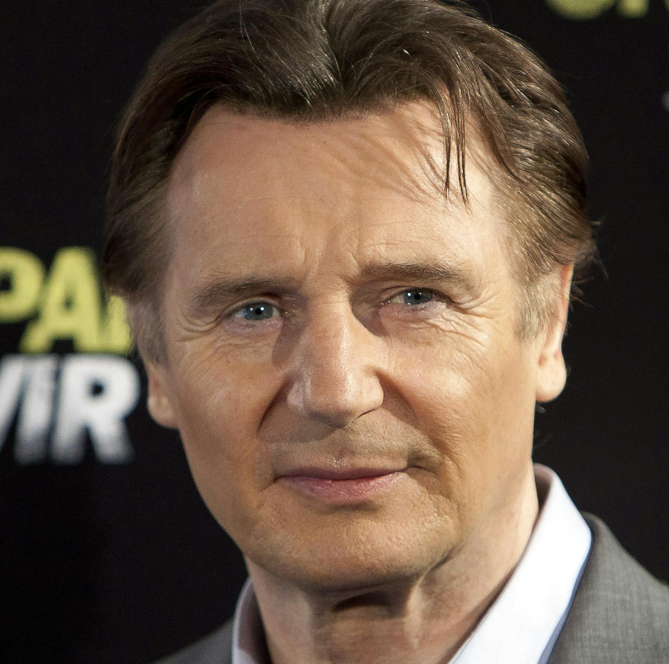 FILE - In this March 24, 2015 file photo, actor Liam Neeson poses for photographers during the presentation of the film "Run All Night" in Madrid. Ad executives looking for a celebrity to endorse their product can't do much better than Neeson, according to the Nielsen Company's first "N-Scores," released Tuesday, May 26, 2015. (AP Photo/Abraham Caro Marin, File)