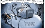 Sack cartoon: Winter only paused a moment when it heard you holler stop