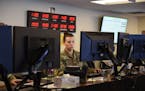 Capt. Ashley Birdsall of the Minnesota Army National guard in the Joint Operations Center officer for the Guard's COVID-19 response unit.