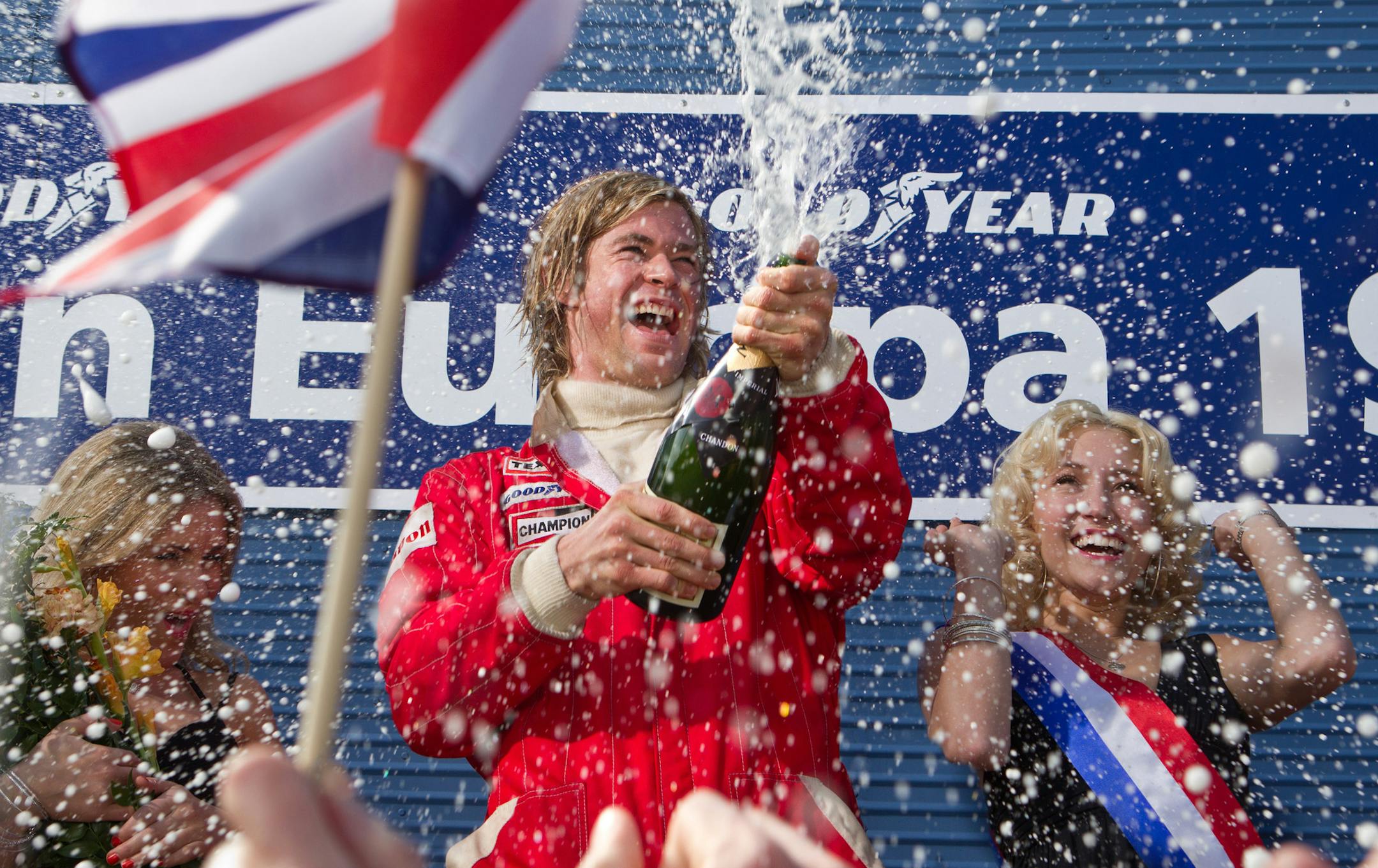 Chris Hemsworth plays Formula One driver James Hunt in "Rush."