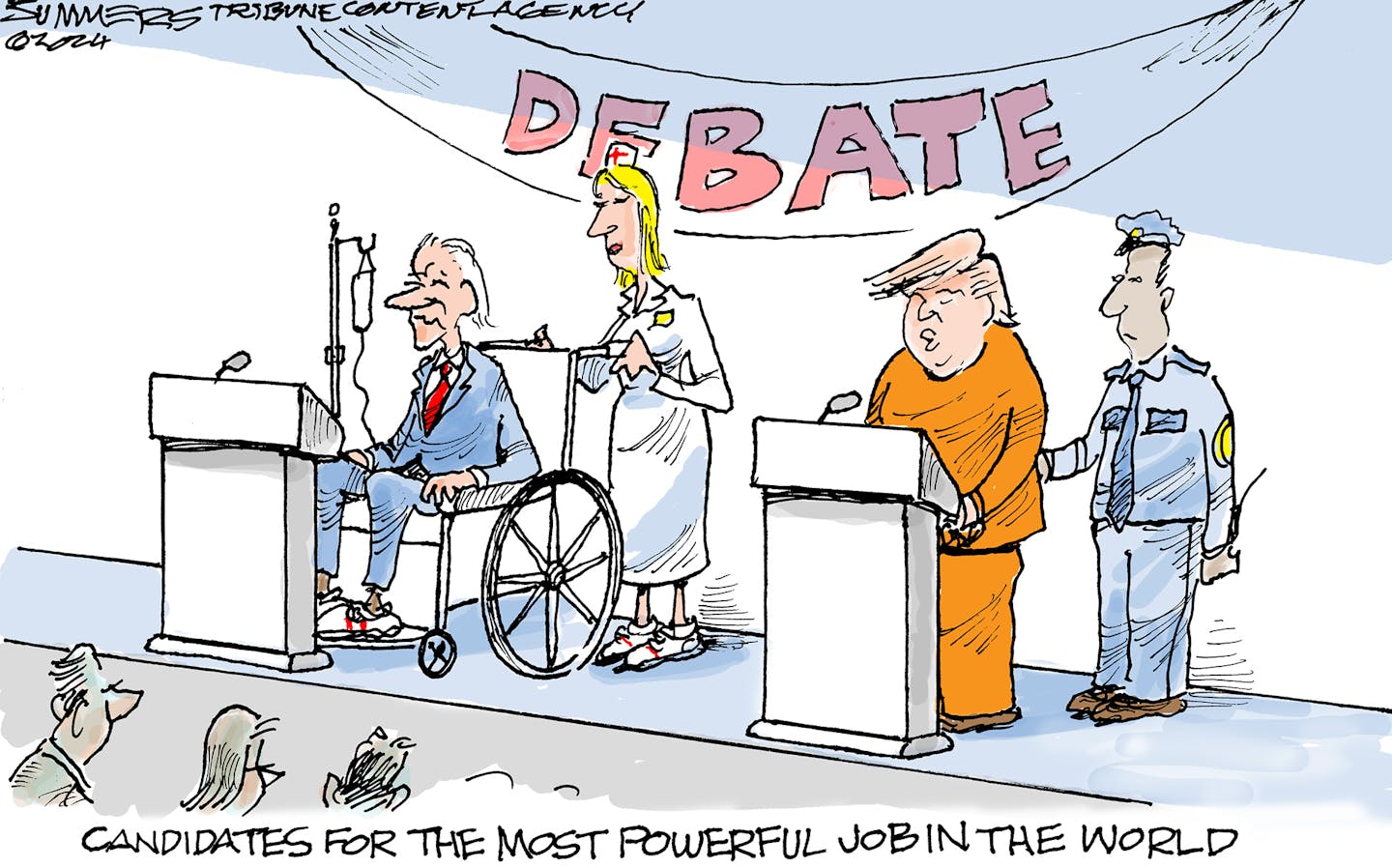Editorial cartoon: Presidential debate
