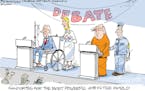 Editorial cartoon: Presidential debate