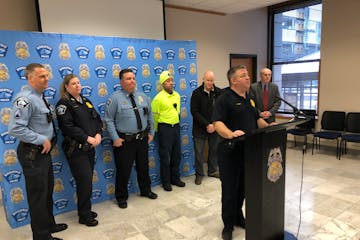 Minneapolis police spokesman John Elder addressed the auto theft epidemic at a news briefing Friday, Jan. 24.