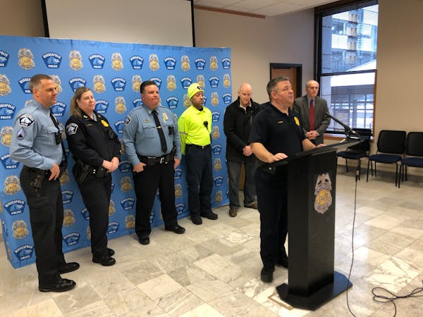 Minneapolis police spokesman John Elder addressed the auto theft epidemic at a news briefing Friday, Jan. 24.