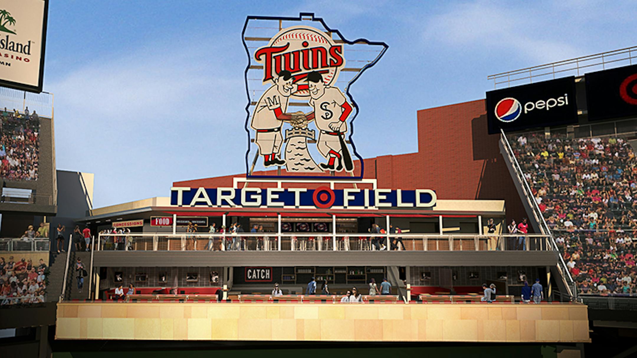 A new club in center field at Target Field will be all-inclusive with beverages and a variety of tapas-style foods.