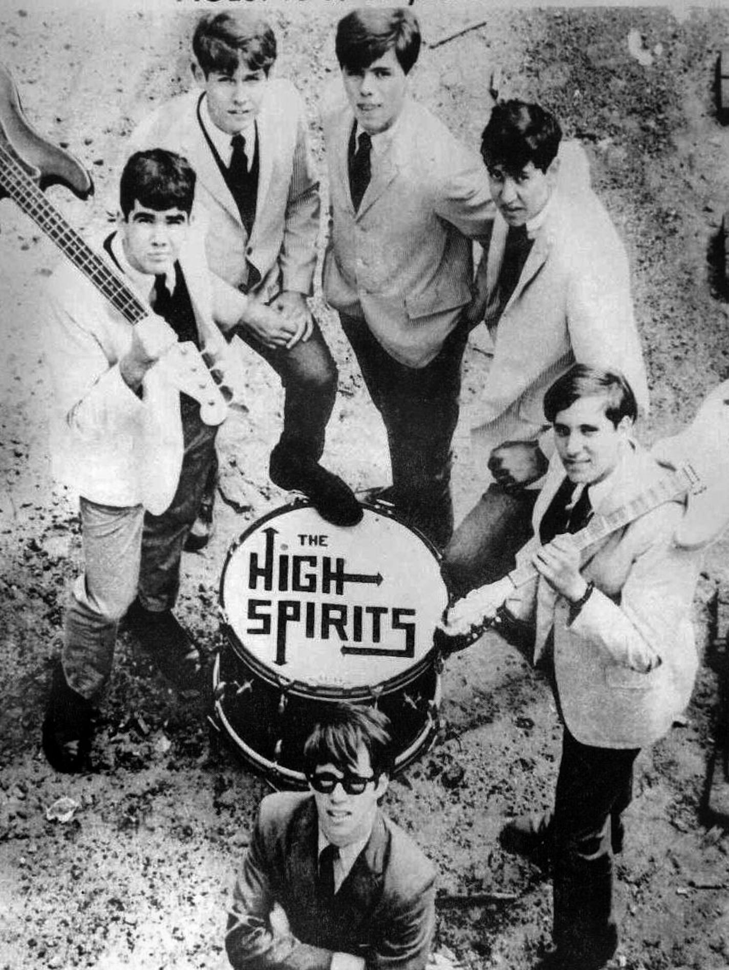 The High Spirits, which had a regional hit in 1965 with "Turn on Your Love Light," posed during its heyday.