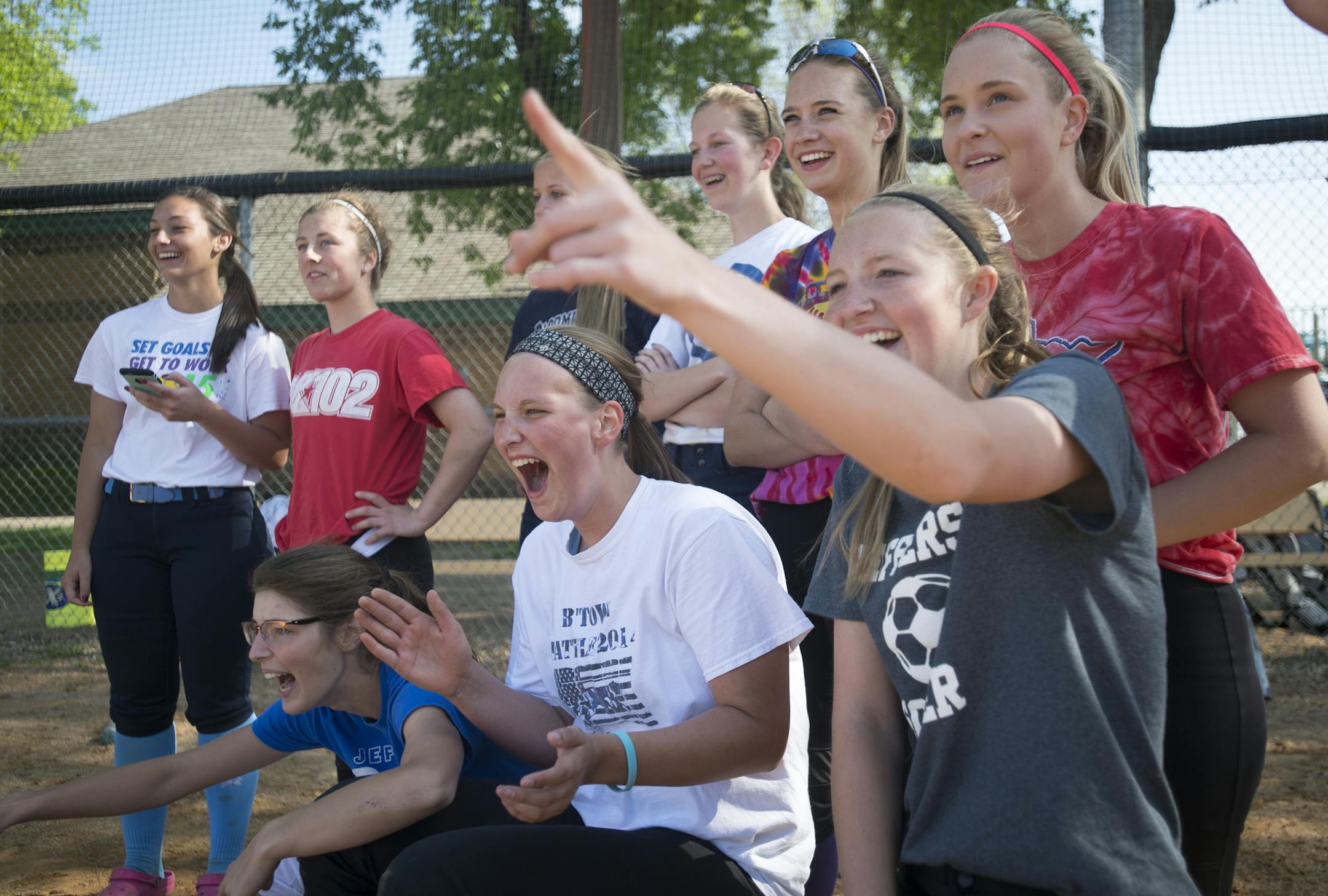 Bloomington Jefferson softball players laughed as teammates competed against each other in a timed competition to see who could set up a practice net the fastest for the prize of Chipotle. ] Aaron Lavinsky • aaron.lavinsky@startribune.com Bloomington Jefferson's softball team has been Class 3A consolation champs for four straight years. The Jaguars are ranked No. 2 this year. Just getting to the state tournament is no longer the goal. For Jefferson, it won't be a successful year unless it