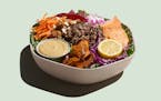The 'Chef Ann Kim Bowl' at Sweetgreen features steelhead trout and wild rice