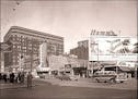 The corner of 7th and Hennepin in 1960, where Fogo de Chao and a parking ramp now stand.