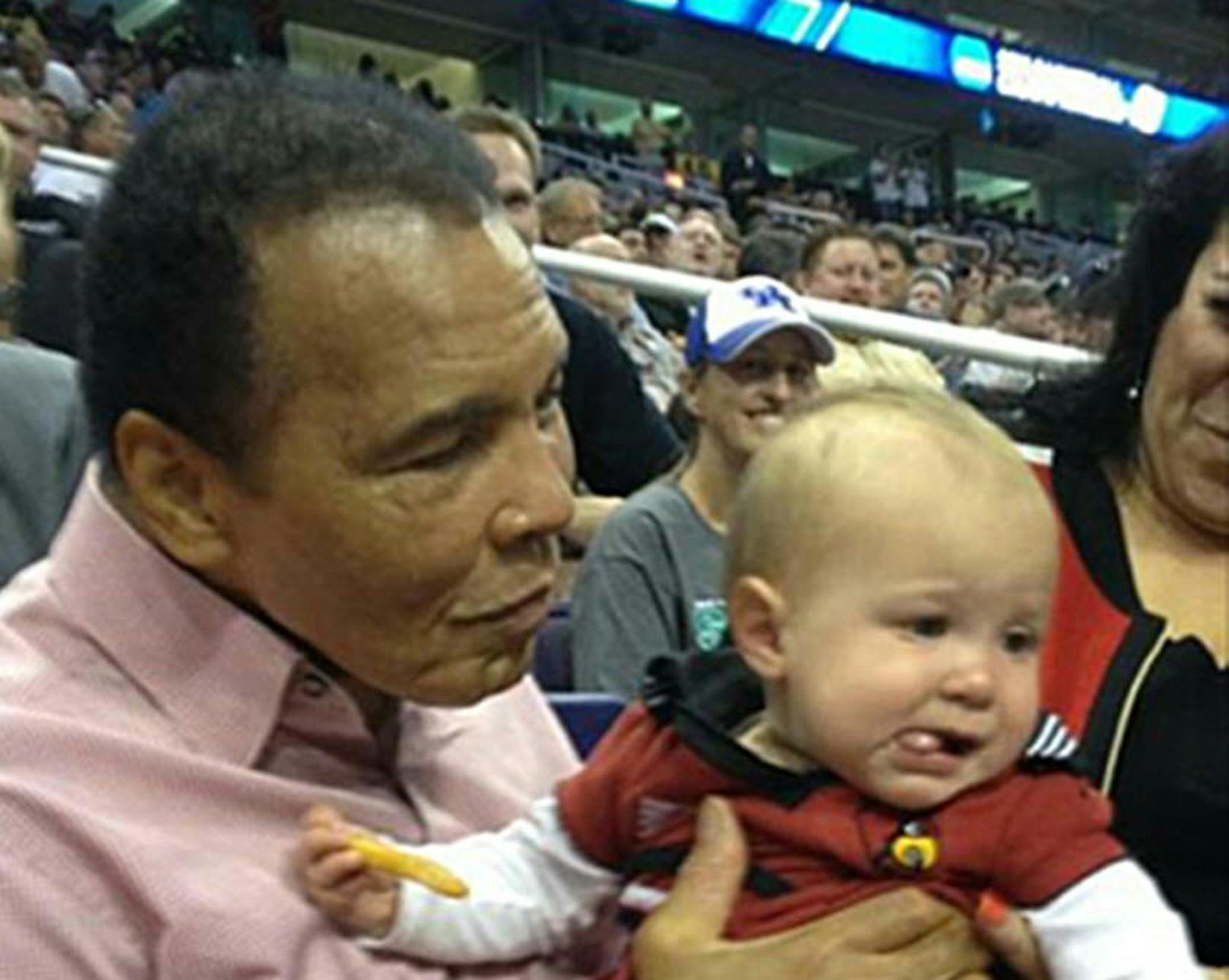 Ava Pitino and Muhammad Ali, in Louisville in 2012.