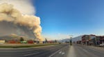 In this photo released by the Jasper National Park, smoke rises from a wildfire burning near Jasper, Alberta, Canada, Wednesday, July 24, 2024. (Jaspe