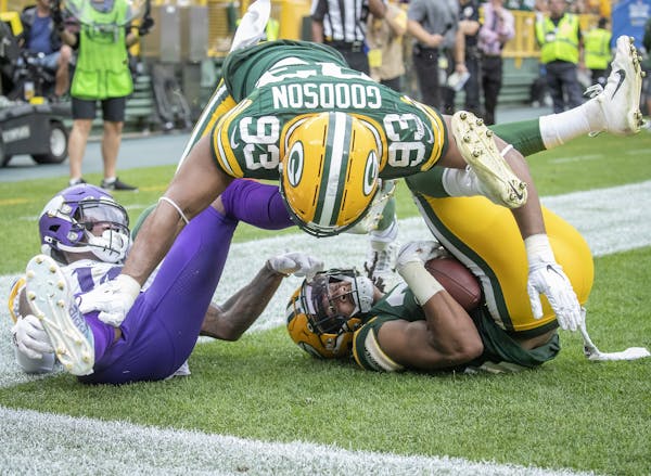 Packers cornerback Kevin King intercepted a ball intended for Vikings wide receiver Stefon Diggs in the end zone during the fourth quarter.