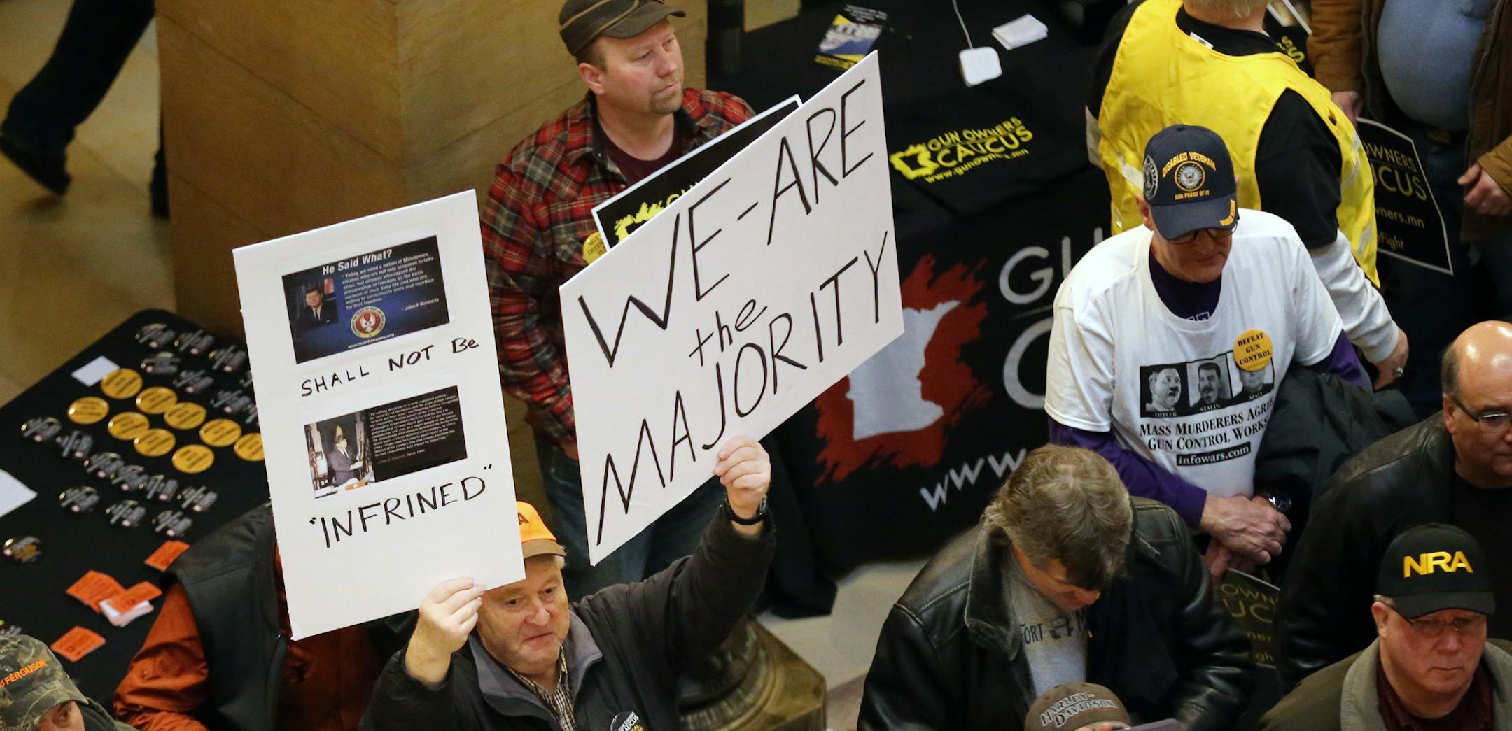 Hundreds attended the MN Gun Owners Caucus to hold Defend the Second Amendment rally at Capitol on Saturday, February 23, 2019. ] Shari L. Gross • shari.gross@startribune.com Hundreds attended the MN Gun Owners Caucus to hold Defend the Second Amendment rally at Capitol on Saturday, February 23, 2019.