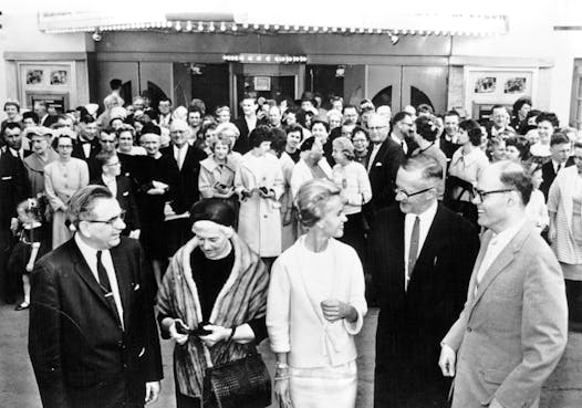 In later years, Westgate ran overlooked films, but the neighborhood protested after two years of “Harold and Maude,” top. After it closed, the theater was stripped of its marquee, middle. Actress Tippi Hedren, who grew up in Morningside, visited the theater.
