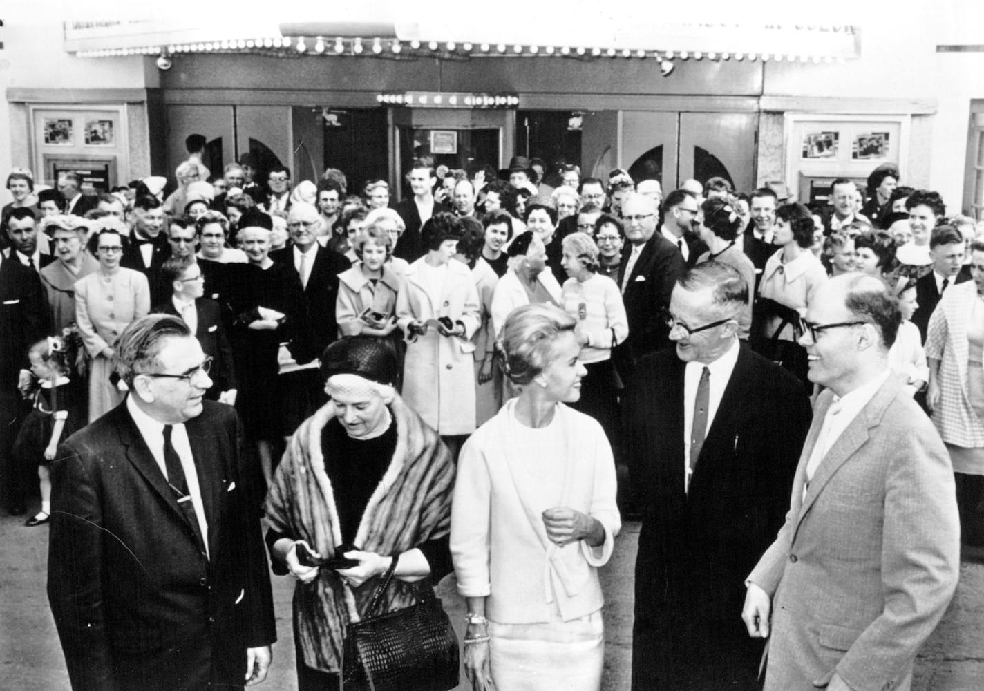 In later years, Westgate ran overlooked films, but the neighborhood protested after two years of "Harold and Maude," top. After it closed, the theater was stripped of its marquee, middle. Actress Tippi Hedren, who grew up in Morningside, visited the theater.