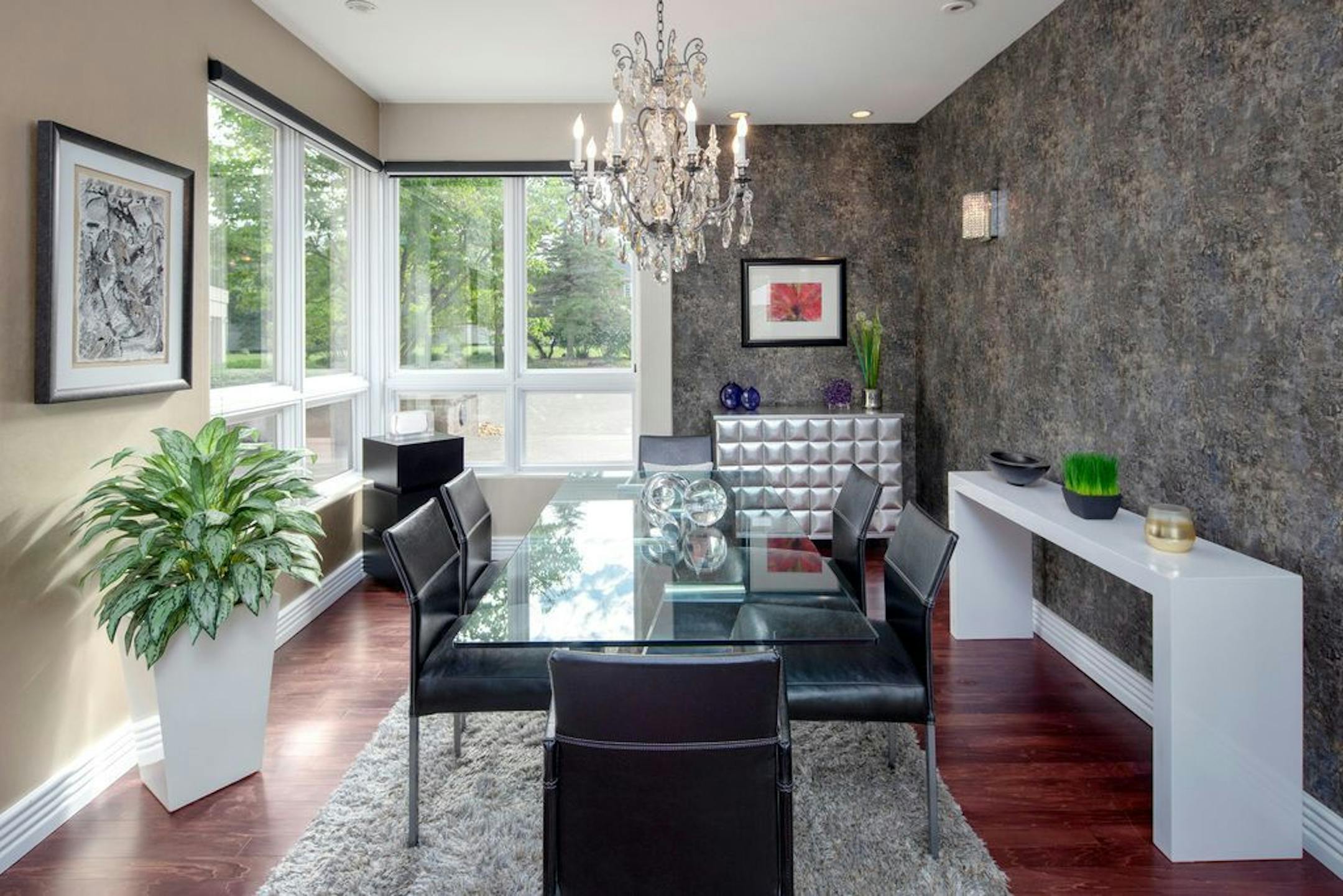 The dining room.