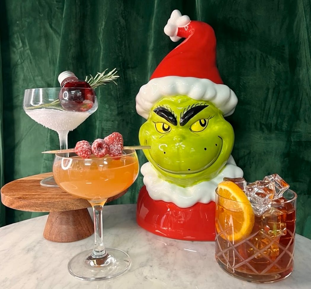 Hotel Emery has a Wholiday Pop-up: the Grinch’s Lair, with a menu of special cocktails that’ll make your heart grow three sizes.
