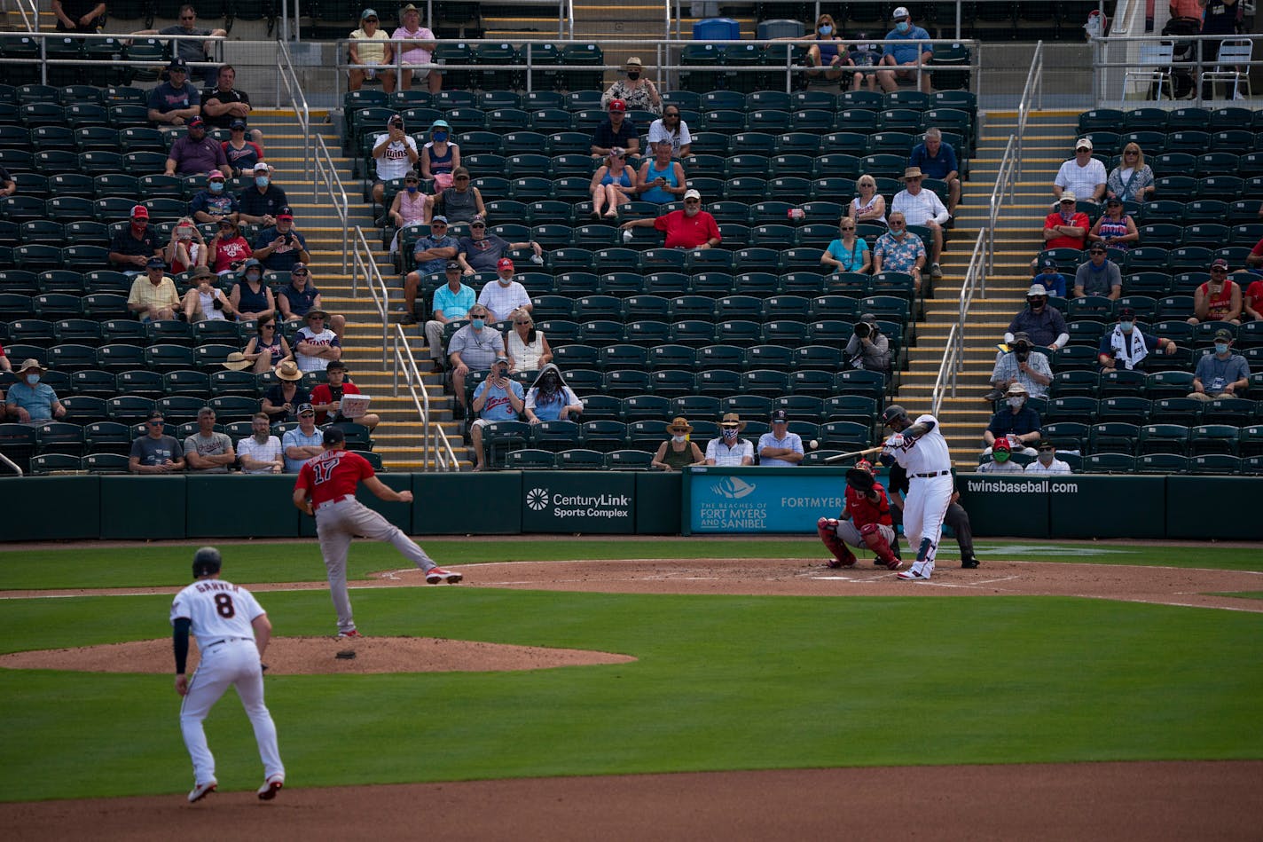 Minnesota Twins first baseman Miguel Sano (22) popped out in the first inning. ] JEFF WHEELER • jeff.wheeler@startribune.com