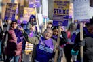Susan Japheth joined SEIU members and nursing home workers outside The Estates at St. Louis Park on March 5, 2024, in a one-day protest strike for bet