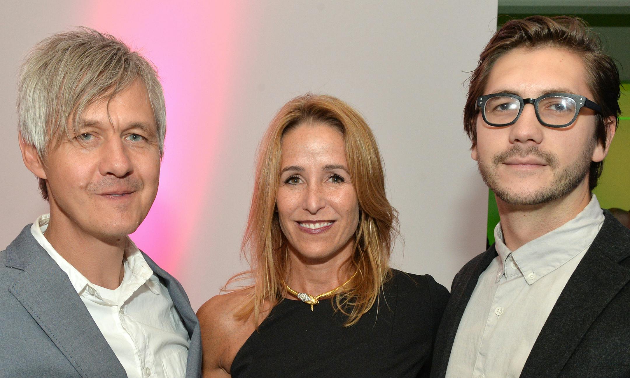 Chris Larson, board member Amy Kern and Caylon Hackwith.