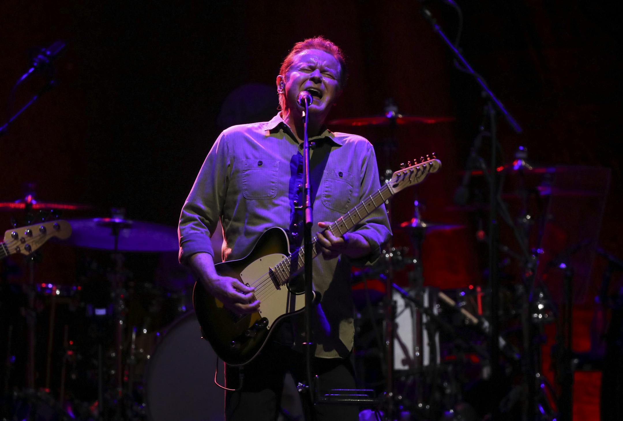 Don Henley during the second song of his set, "Dirty Laundry."