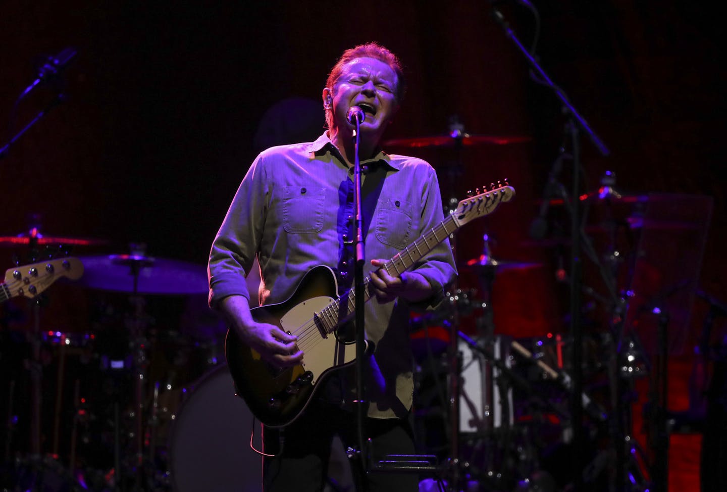 Don Henley during the second song of his set, "Dirty Laundry."