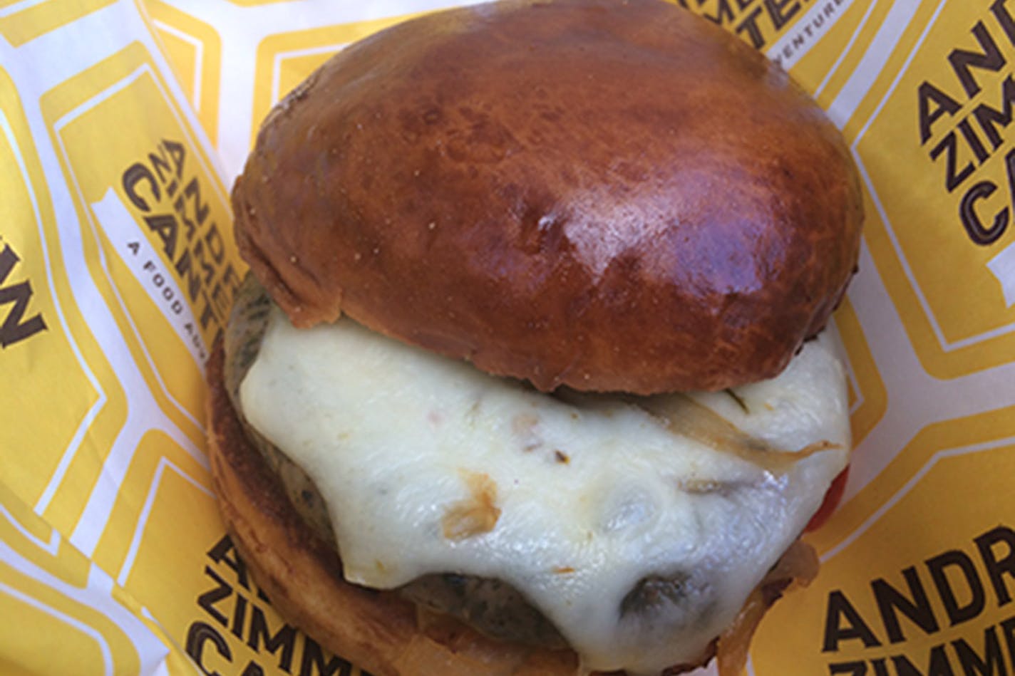 Rick Nelson, Star Tribune
The Italian Sausage sandwich at Andrew Zimmern's Canteen Hoagies at US Bank Stadium.