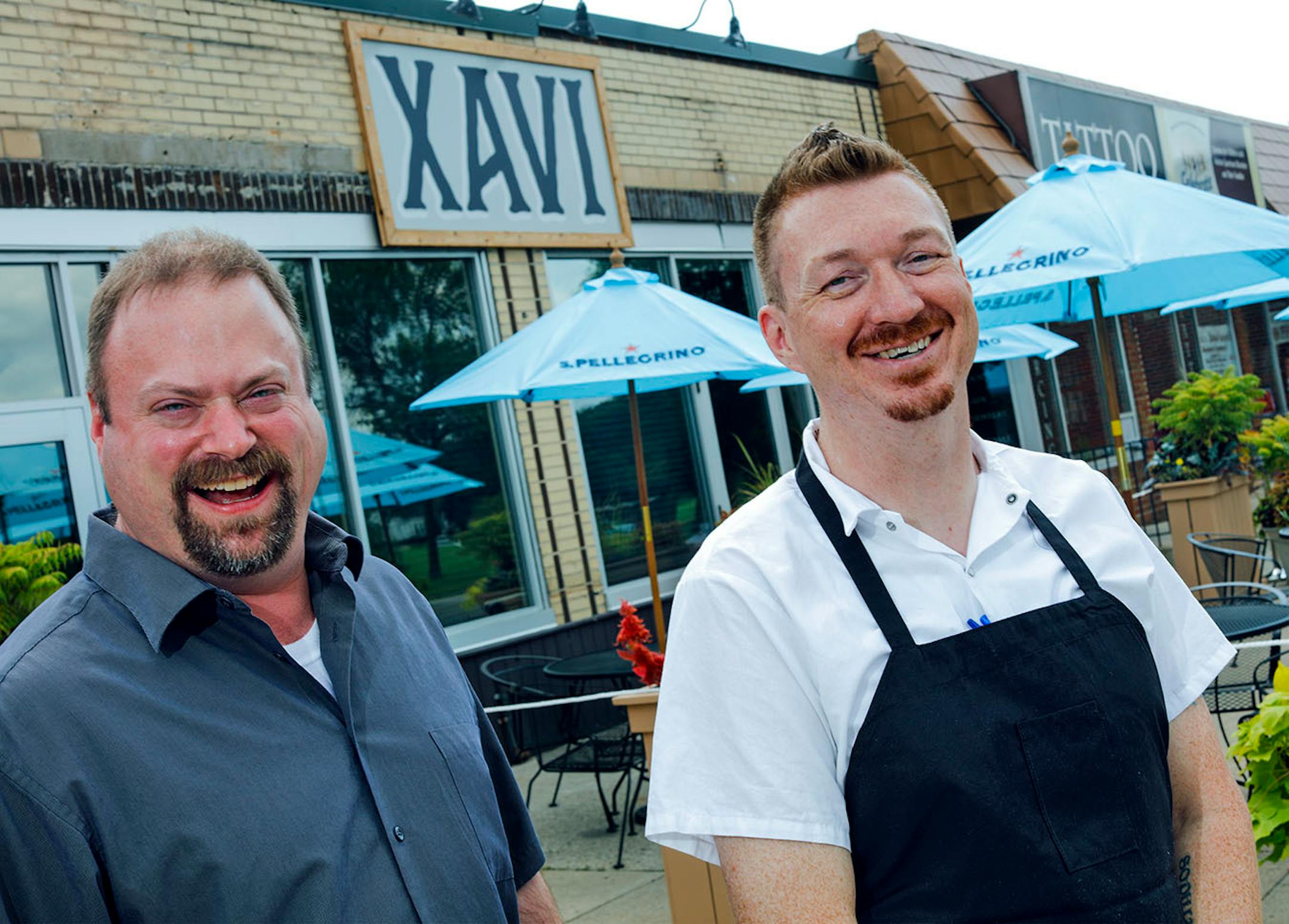 From left, James Elm and Michael Agan Restaurant review: Xavi. A small, ambitious neighborhood restaurant, run by chef Michael Agan, a longtime Twin Cities chef who has made a career cooking for other owners. In the former home of First Course in south Minneapolis.