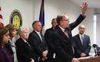 About a half dozen county attorneys from across the state formally announced the legal action at a news conference Thursday morning at the Minnesota C
