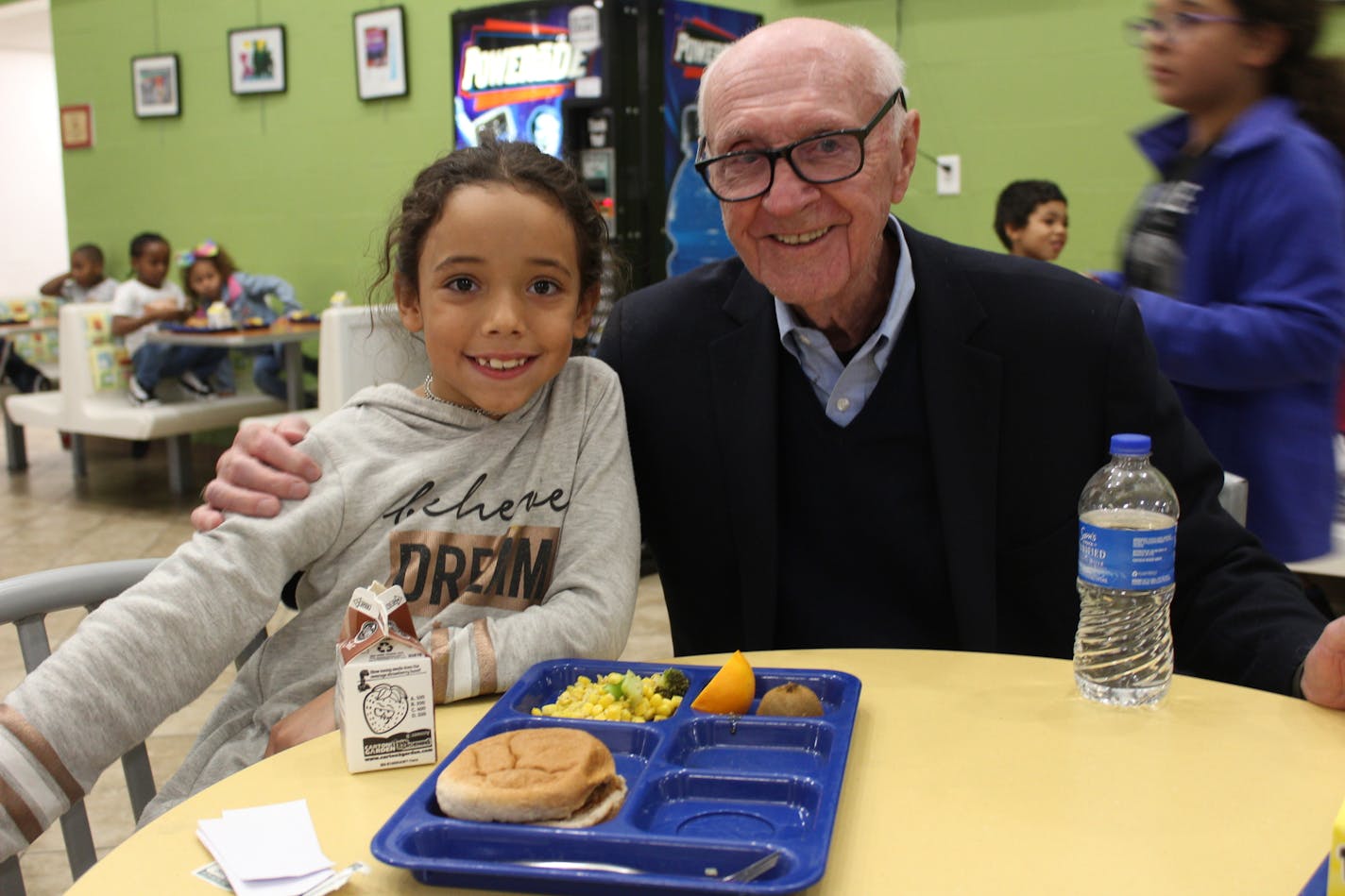 Stearns Bank CEO Norman Skalicky visits with children at the Boys & Girls Clubs of Central Minnesota; he's been a frequent donor to the organization.