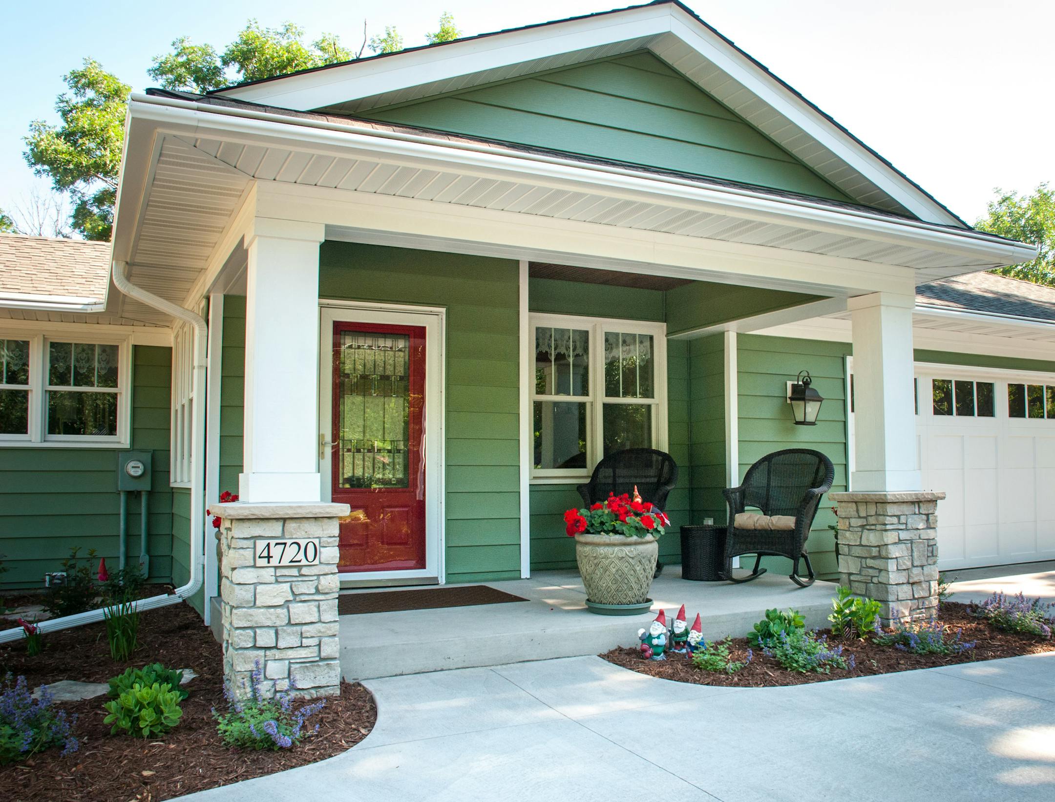 Marissa Blahnik Remodeled entry and front porch of home in White Bear Lake, Becker Building and Remodeling