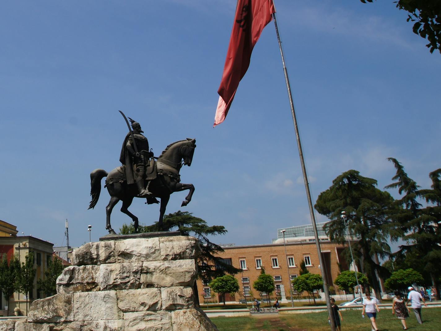 Skanderbeg Square in Tirana.