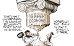Sack cartoon: Greece