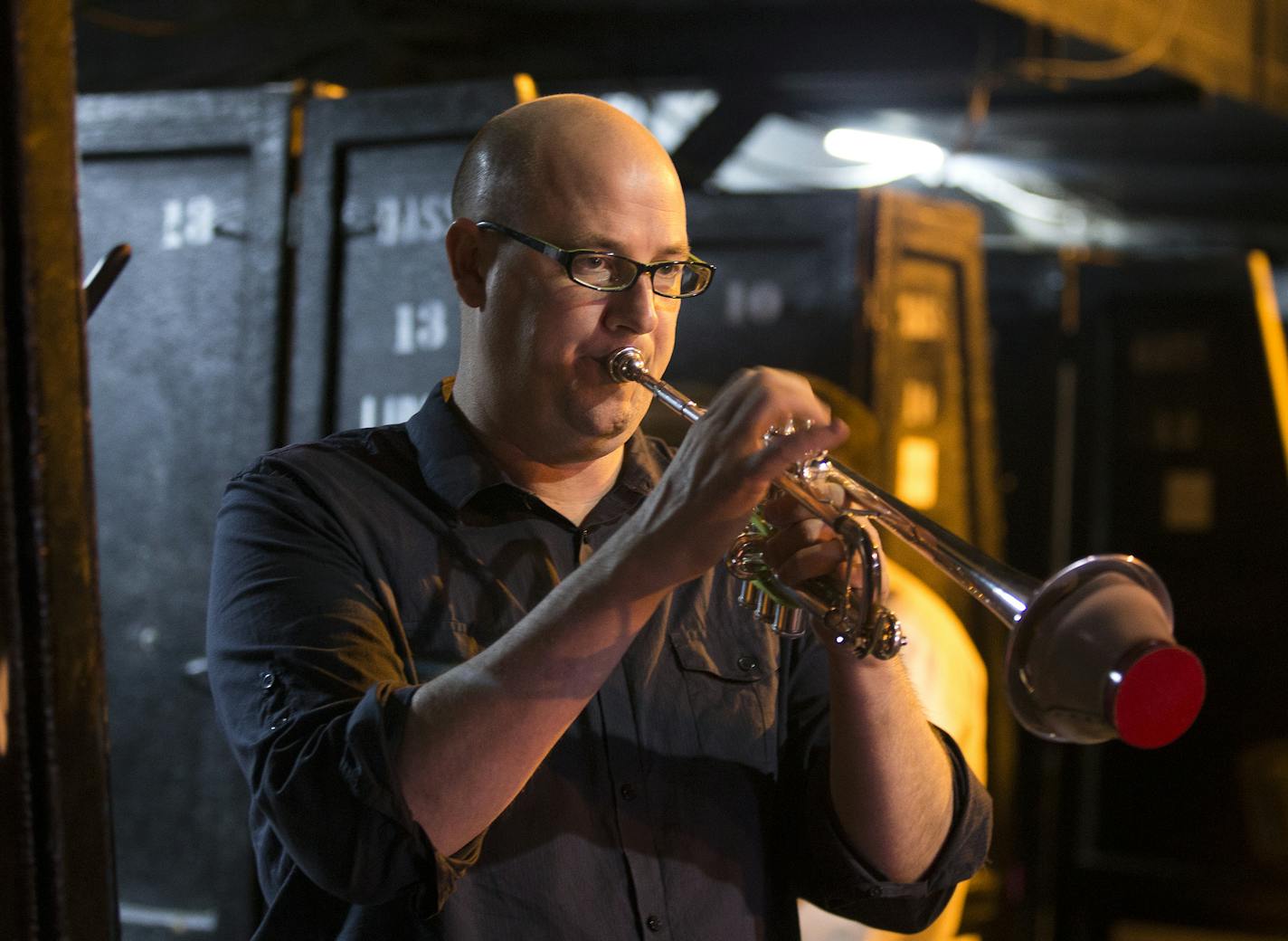 Trumpet player Douglas Carlsen warms up backstage before Minnesota Orchestra&#x2019;s first concert of two at the Teatro Nacional in Havana, Cuba on Friday, May 15, 2015.