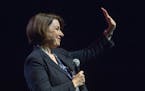 Amy Klobuchar spoke at a campaign rally in Salt Lake City on Monday, March 2, 2020. She dropped out of the presidential race shortly after the event.