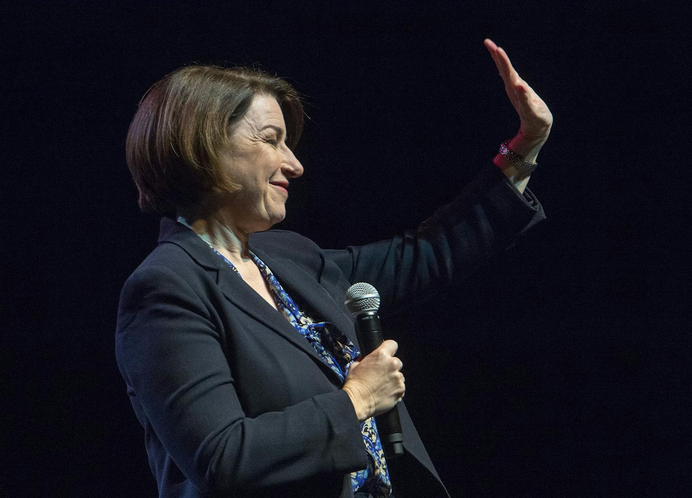 Amy Klobuchar spoke at a campaign rally in Salt Lake City on Monday, March 2, 2020. She dropped out of the presidential race shortly after the event.