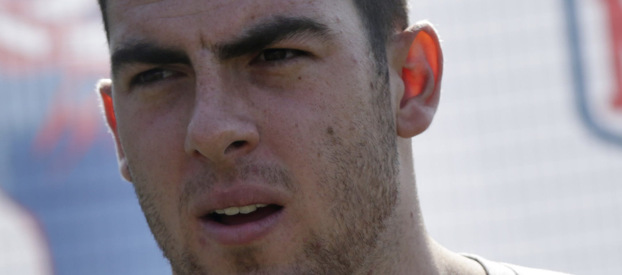 NFL draft prospect Eric Fisher of Central Michigan participates in a youth football clinic in New York, Wednesday, April 24, 2013. The draft begins Thursday in New York. (AP Photo/Seth Wenig)