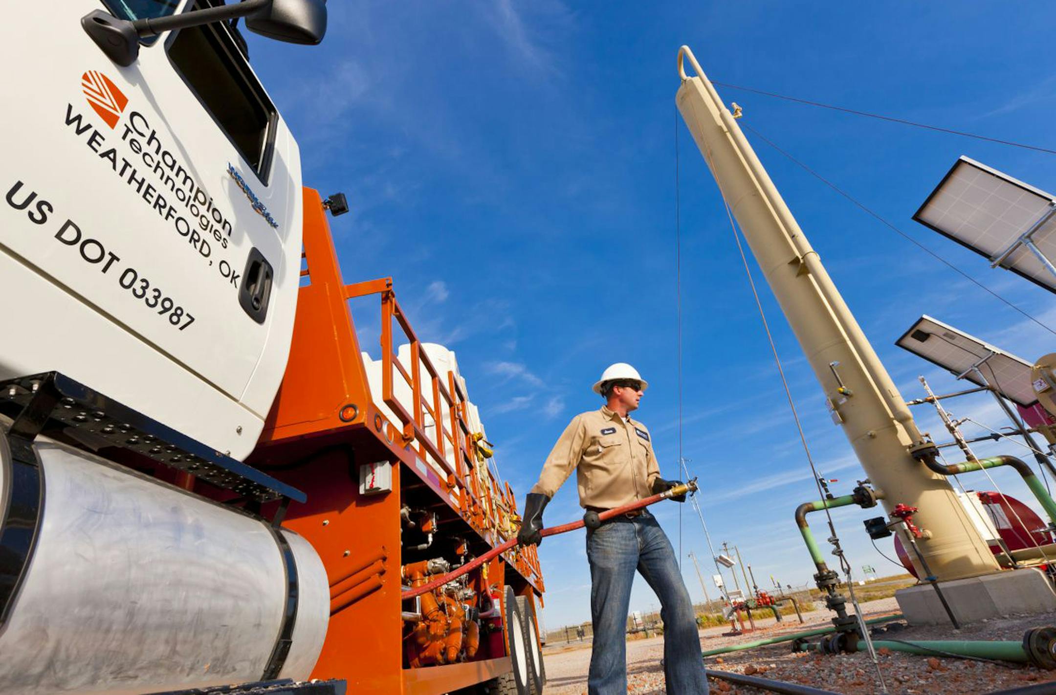 PHOTO COURTESY CHAMPION TECHNOLOGIES. Oklahoma truck. ORG XMIT: MIN1210121742084301