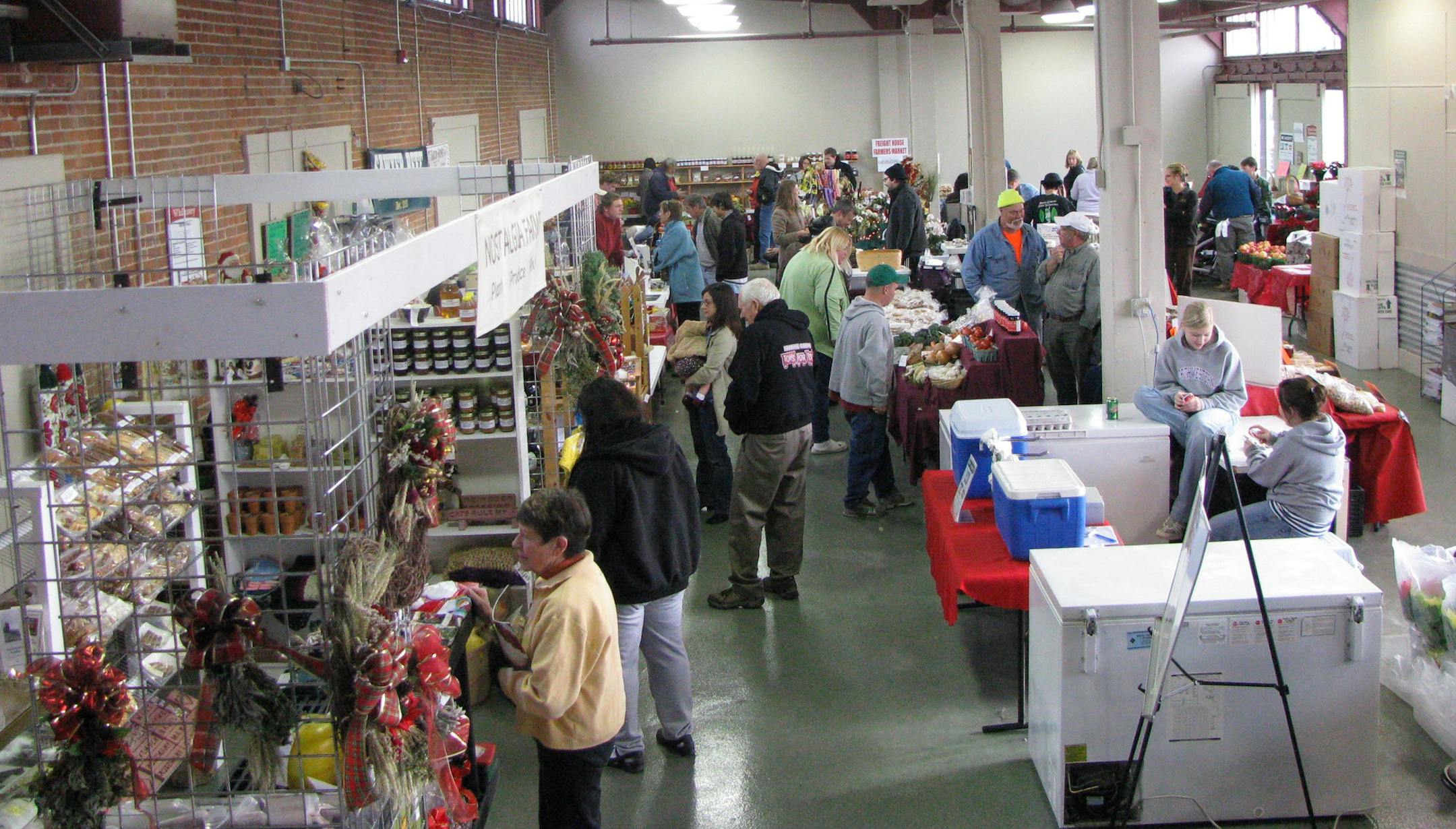 The Freight House, home of the year round Quad Cities food hub, includes an indoor farmer‚Äôs market. (Sarah Johnson, special to the Star Tribune)