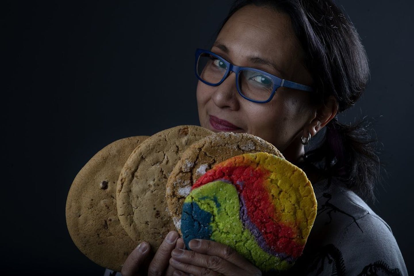 A portrait of Tina Rexing, the IT manager who quit corporate America several years ago to be a cookie entrepreneur Wednesday January 2, 2019 in Minneapolis , MN.