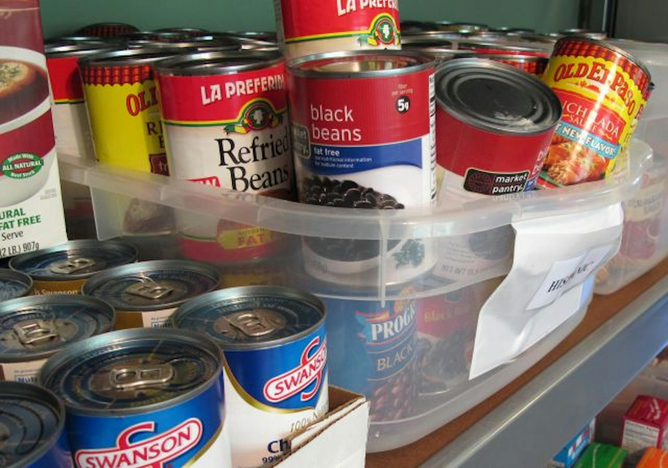 Photo: Non-perishable food donated to a food shelf.