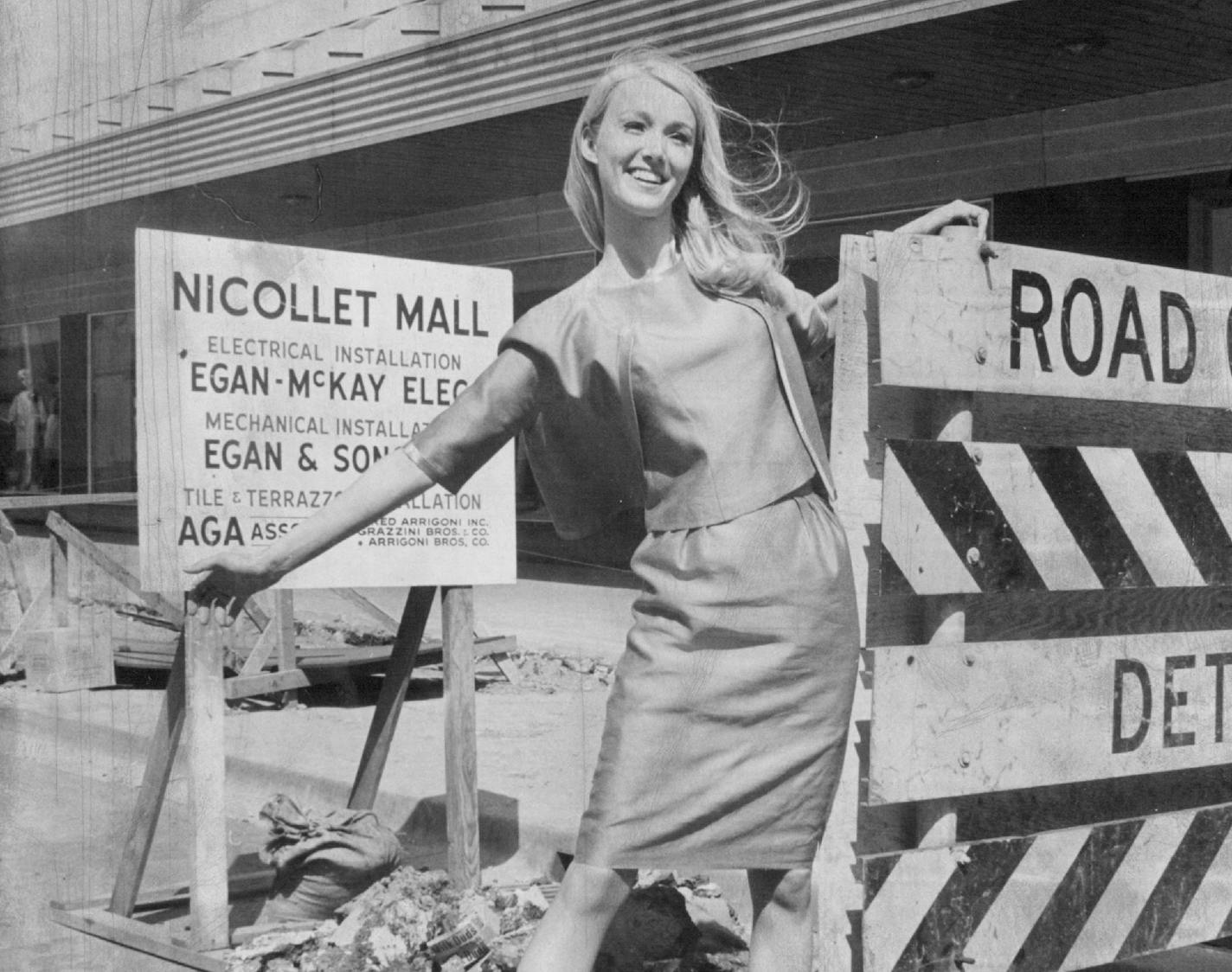 May 27, 1967 New Miss downtown Minneapolis Sandra Lee Larson on Nicollet Mall. The Young men who have passed up a dance with sandra Lee Larson because she looked to them lake "another dumb blonde" may have made a big mistake. For the Pert, blue - eyed University of Minnesota art education junior, who has just turned 21, was chosen Miss downtown Minneapolis Thursday and she appears every bit as intelligent as she is vivacious. May 26, 1967 Donald Black, Minneapolis Star Tribune