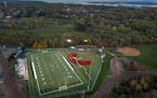 Proctor's Terry Egerdahl field is lit up on Thursday night for a High School Soccer game. Proctor, a small town on a hill west of Duluth reels in the 